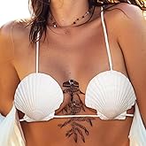 GRAEEN Sea Shell Bra Top Seashell Mermaid Bikini Tops Costume Bras for Women