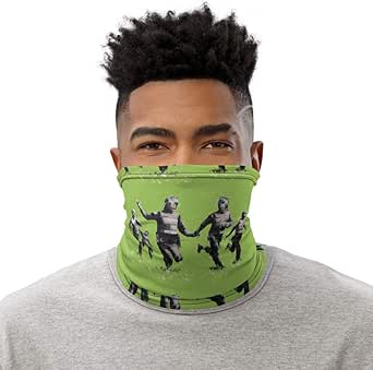 Banksy Face Mask Dancing Cops Bandanna Scarf Neck Gaiter ...
