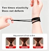 ZHIYE 100pcs Elastic Hair Bands 4mm No Metal Strong Hair Ties Kids Women view 6