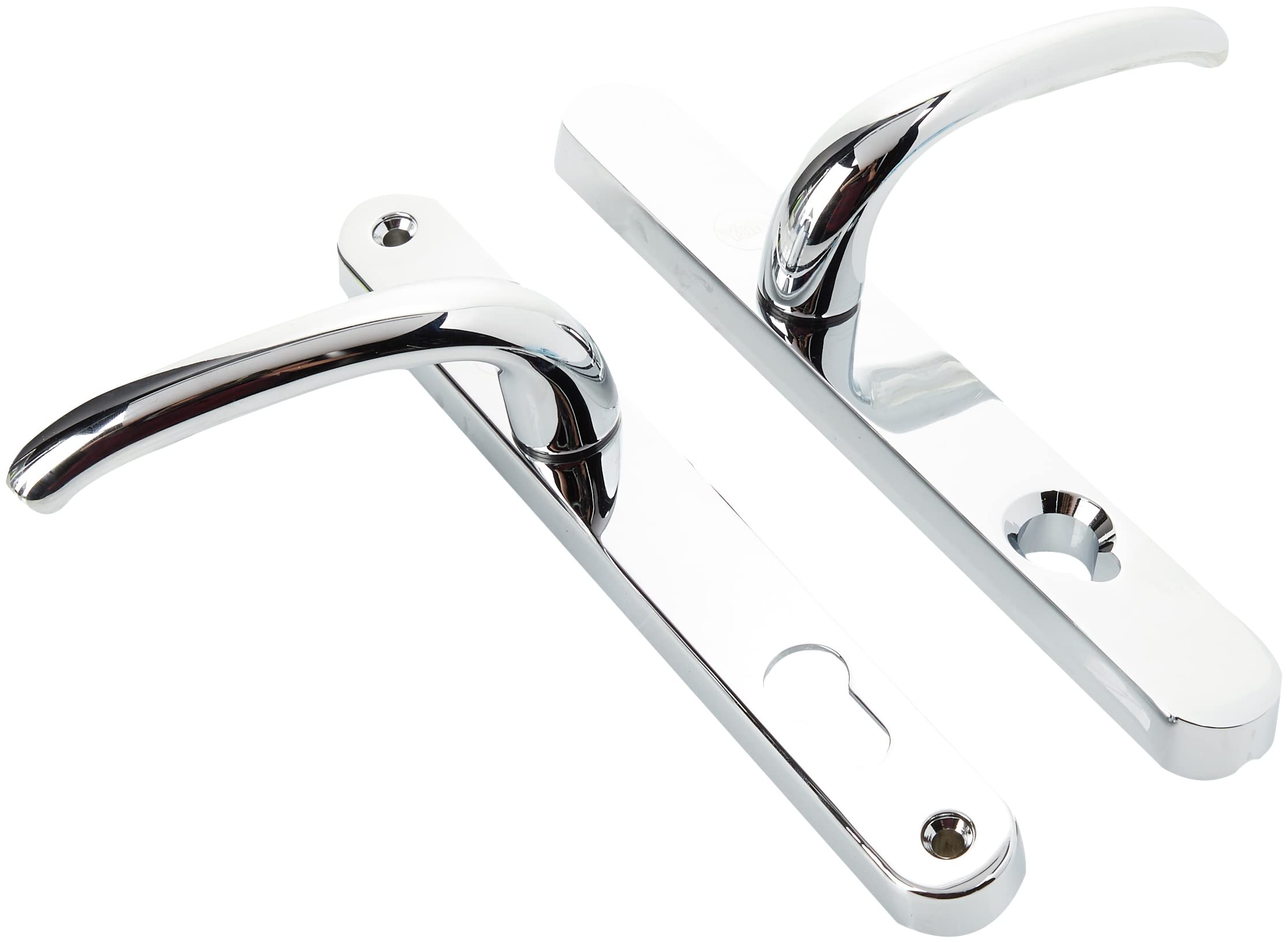 Yale P-YSHMK3LL-PC MK3 Security Door Handle, Chrome Finish, High Security, 92mm Centre, 215mm Fixing Holes Distance, Built in Cylinder Guard