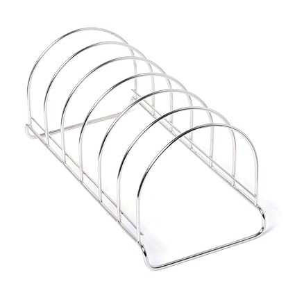 Embassy Stainless Steel Round Plate Rack/Stand, 1-Piece, Size - 6 (32 cms)