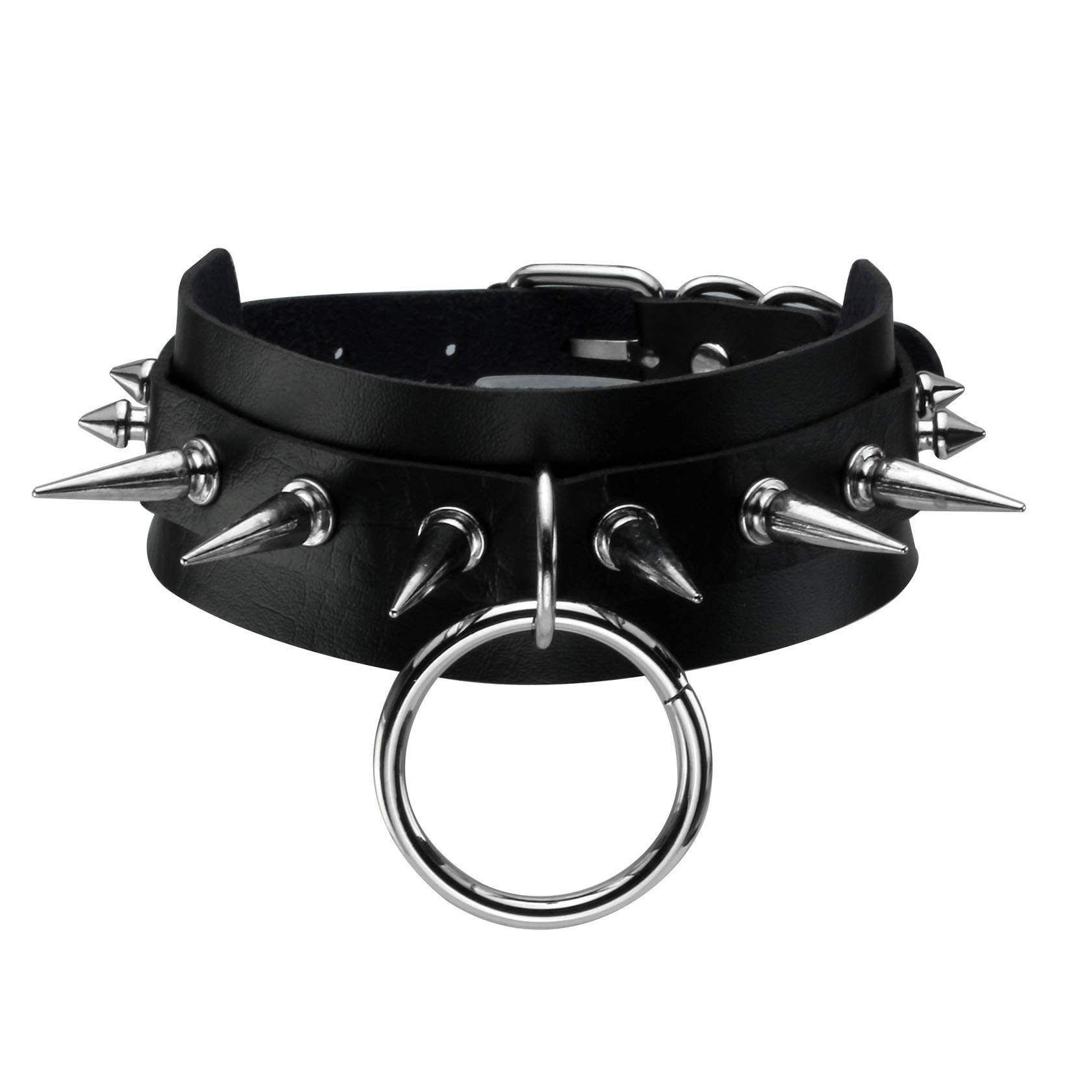 MILAKOO Vintage Punk Goth Studded Rivet Pu Leather Collar Choker Chain Necklace