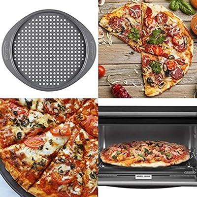 New Hot Nonstick Pizza Crisper Pan 13''inch Oven safe to 450 Degrees Fahrenheit