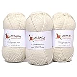 100% Pure Wool Yarn Superwash Set of 3 Skeins