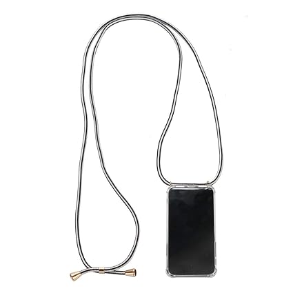 Sonia Originelli Handykette Schnur Necklace Hülle Smartphone Cover Schutz Farbe Schwarz-Weiß, Größe Samsung Galaxy S7 Edge