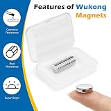 Wukong 15x4mm Round Magnets 10 Pack NiCuNi Coated Strong Fridge Whiteboard view 4