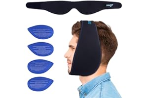 NEWGO Wisdom Teeth Ice Pack Head Wrap for Face Oral Surgery, FSA Eligible, Jaw Ice Pack for Face with 4 Hot Cold Gel Pack for TMJ, Tooth Extraction, Tonsillectomy Recovery