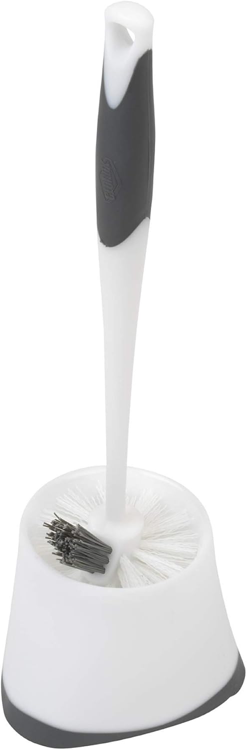 Clorox Under-Rim Toilet Bowl Brush with Corner Storage Caddy, 16" x 5" x 5.5": Home & Kitchen