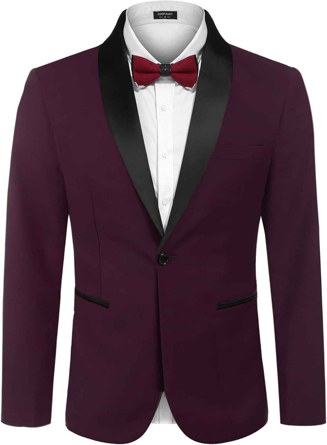 COOFANDY Men's Tuxedo Jacket Wedding Blazer One Button Dress Suit for Dinner, Prom, Party at  Men’s Clothing store