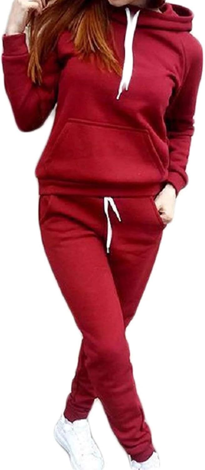 red jogging suit womens