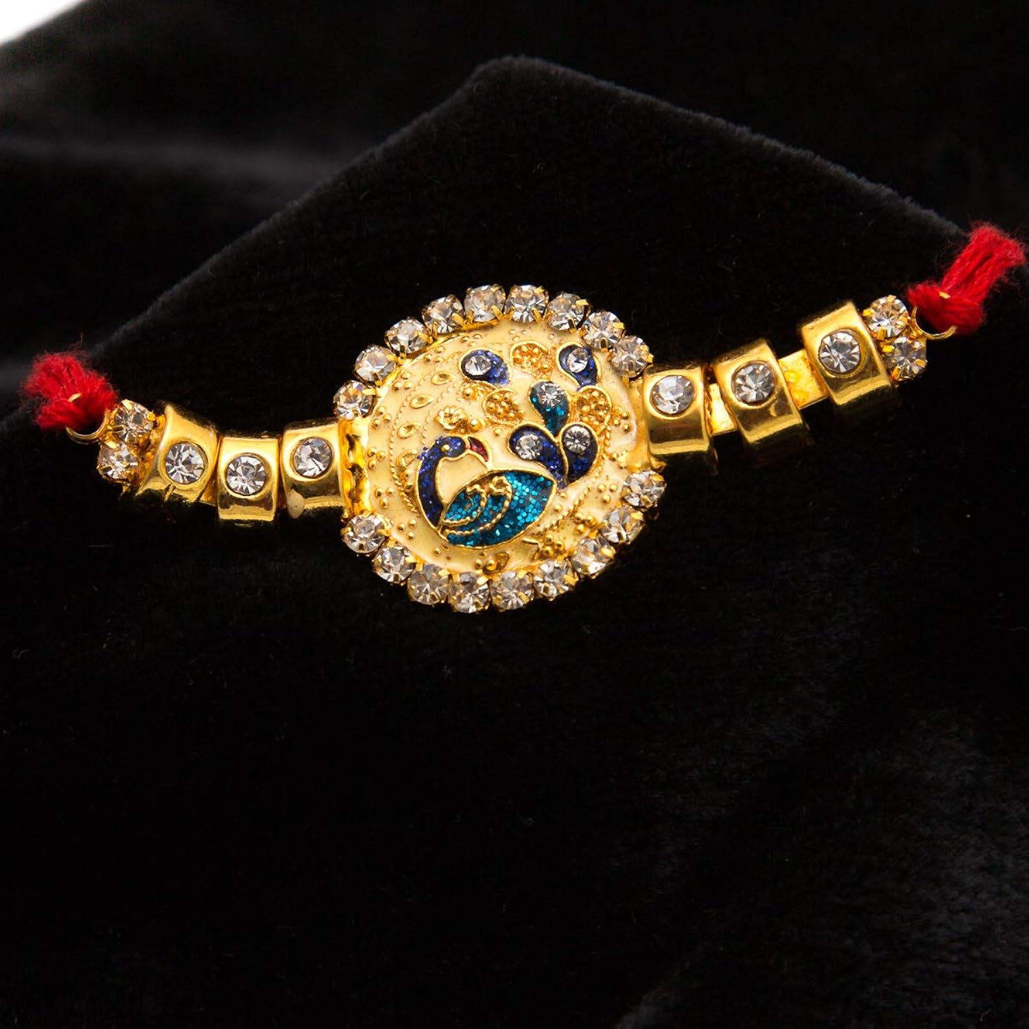 elegant golden rakhi/band for beloved brother (rakhi combo of 4)
