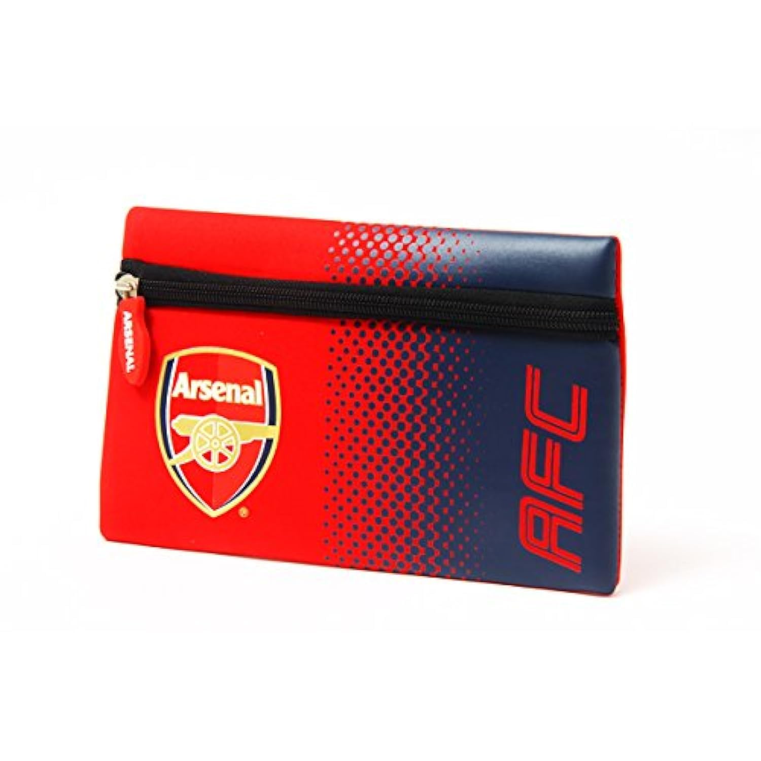 Official Football Merchandise Flat Neoprene Zip Pencil Case Official Club Colours , Arsenal FC