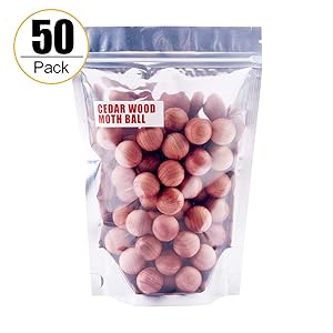 Cedar Space Cedar Balls - Cedar Blocks for Closets Storages, 100% Natural Aromatic Red Cedar Wooden Balls (Cedar Balls 50 Pcs)