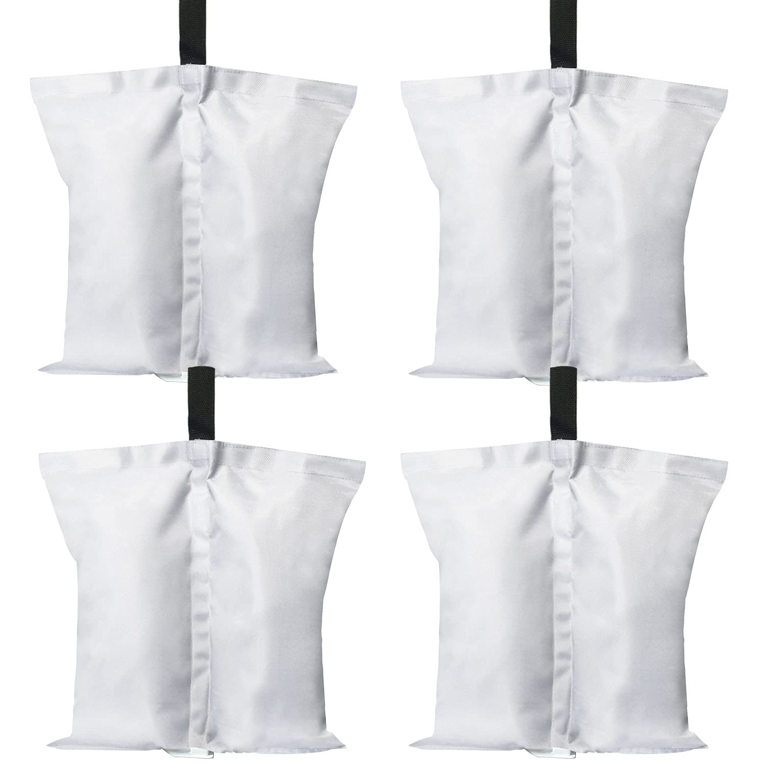 ABCCANOPY 4 Pack Gazebo Weight Bags Industrial Grade Heavy Duty Double-Stitched Sandbags,Leg Weights for Pop Up Gazebo,Patio Umbrella, Outdoor Furniture (White) โ image 1