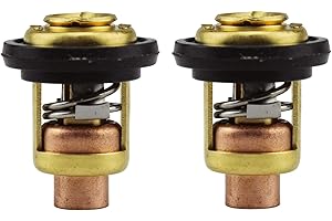 ANP PUAUTO 6E5-12411-30-00 (2Pcs) Boat Motor Thermostat Valve Thermostat Kit FOR YAMAHA 2-Stroke HP 15HP 25HP 30HP 40HP-250HP Outboard Motor Replace 688-12411 6H3-12411 6E5-12411