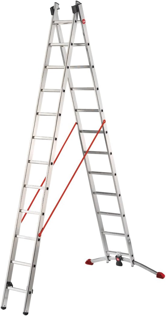 Hailo 9412501 150 Kg Profi Combination Ladder, 2 x 12 Rungs Amazon.co