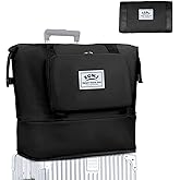 ZGWJ Travel Tote Bags, Expandable Overnight Weekender Bag for Women Foldable Carry-On | Expandable, Overnight, Foldable, Carry-On