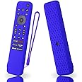 Silicone Case Cover for Sony RMF-TX910U RMF-TX810U Remote Silicone Cover Skin Protective Sleeve for RMF-TX910U Backlit Sony TV Remote Control with Lanyard(Blue)