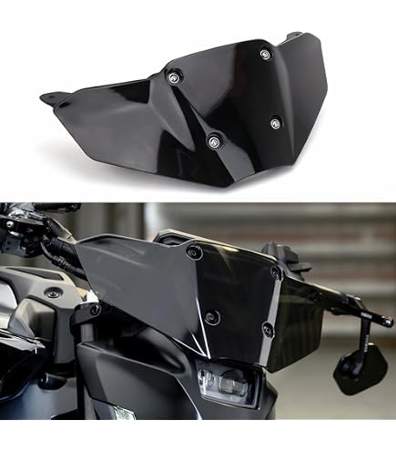Pare-brise Déflecteur Pour Yamaha MT-09 2024 - Noir, Protection Vent Améliorée, Style Sportif