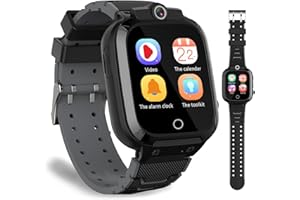 Vakzovy Kids Smart Watch for Boys Toys for 3-10 Year Old Boys 1.44" HD Touch Screen 24 Puzzle Games Music Player Dual Camera Video Recording Pedometer Birthday for Boys Age 3 4 5 6 7 8