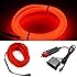 HomDSim 118inch 300cm Auto Car Interior Decor LED Neon Light Lamp Glow EL Wire String Strip 12V (315inch/800cm, red)