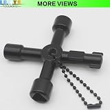 LRMYS 4-Way Utility Key Gas Electric Water Meter Radiator Bleed Cabinet Black view 7
