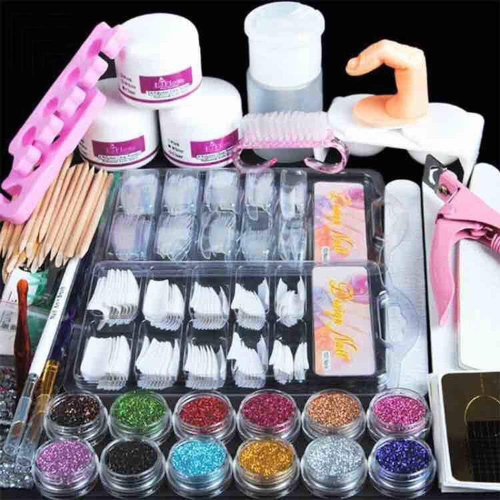 Professional Acrylic Nail Tools Nail Art Decorations Kit False Nail Tips Full DIY Tools Full DIY Sets