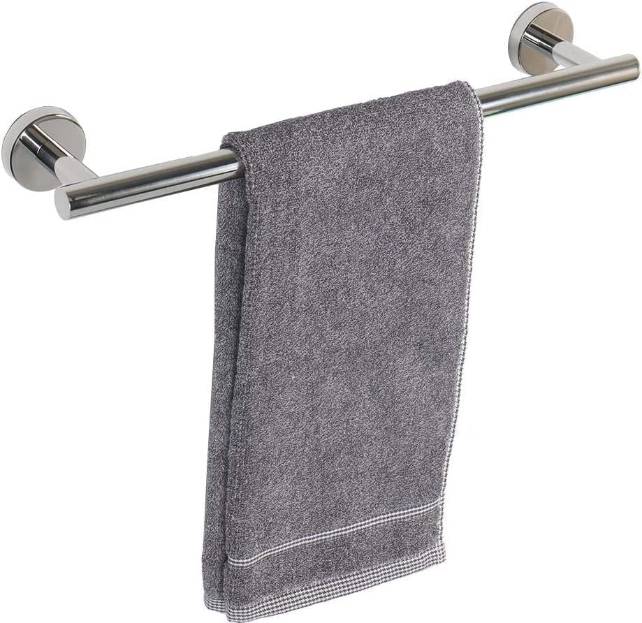 YUET Towel Rail 60CM Chrome Hand Towel Holder Bar Bathroom Holders For Bathrooms Kitchen Dish Cloths Hanger 304 Stainless Steel RUSTPROOF Wall Mounted 24'' (Polished Mirror)