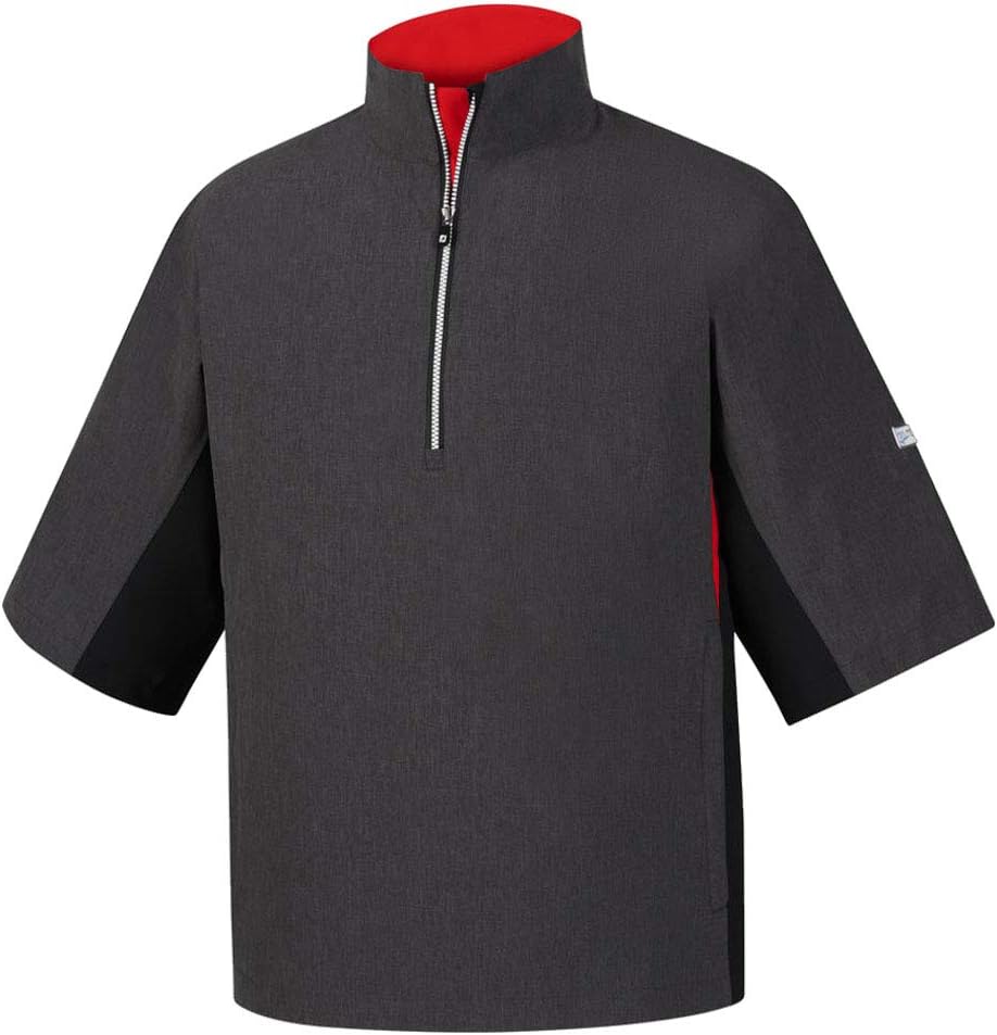FootJoy Hydrolite Short Sleeve Rain Golf Pullover 2018 Heather Charcoal