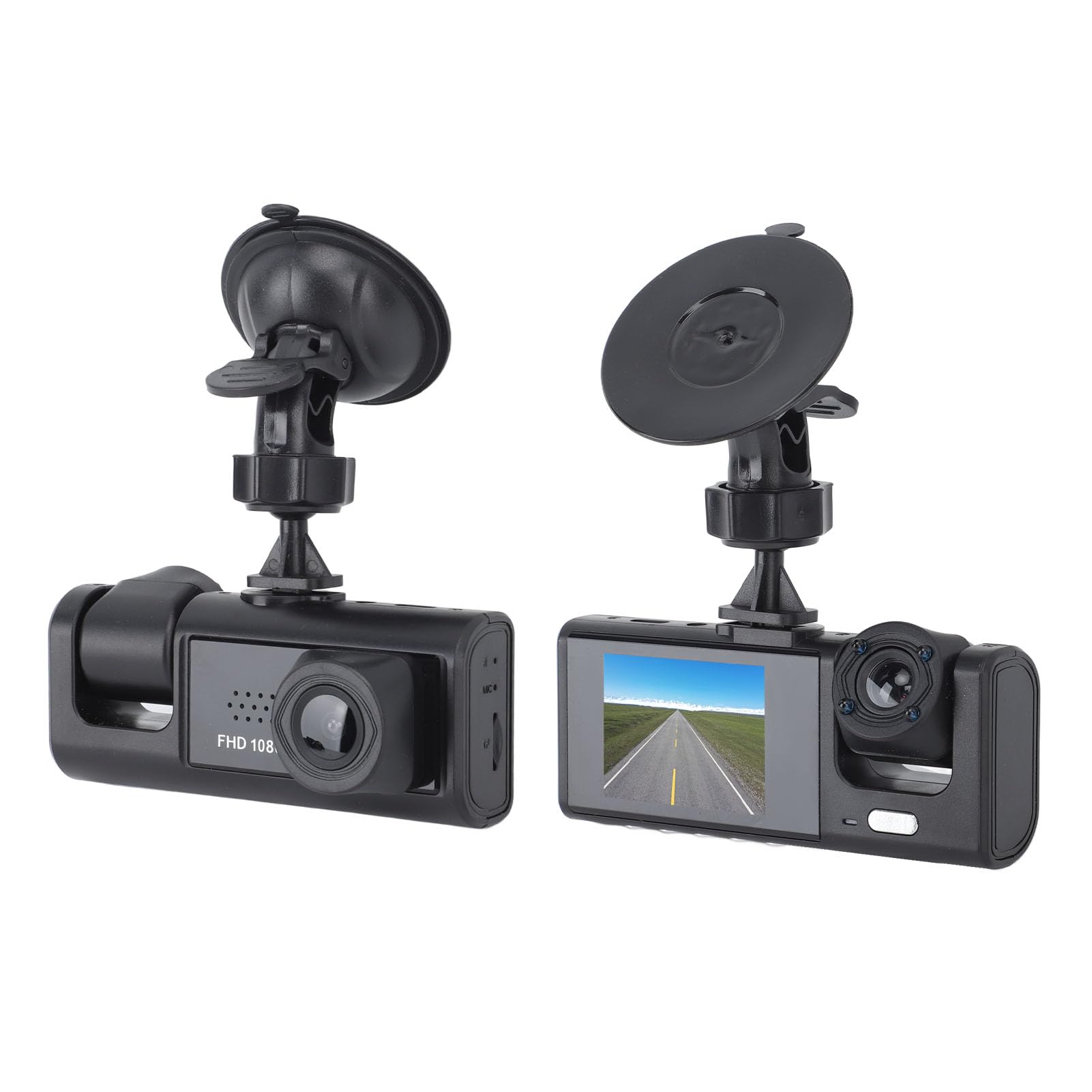 Dual Dash Cam Front and Rear Camera, 1080P HD Car Camera Driving Recorder with 3IN Screen Parking Monitor Loop Recording G-Sensor Night Vision Dashboard Camera