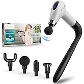 cotsoco Massage Gun with Upgraded Extension Handle, Percussion Deep Tissue Back Massager with 4 Massage Heads & 6 Speed Levels, Muscles/Neck/Shoulders/Waist/Legs Massager for Pain Relief, Gifts