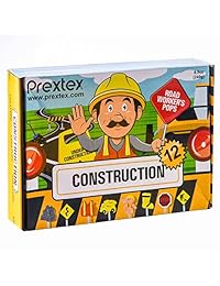 Prextex – Lollipops de construcción con ventosas en forma de camión – Pack de 12