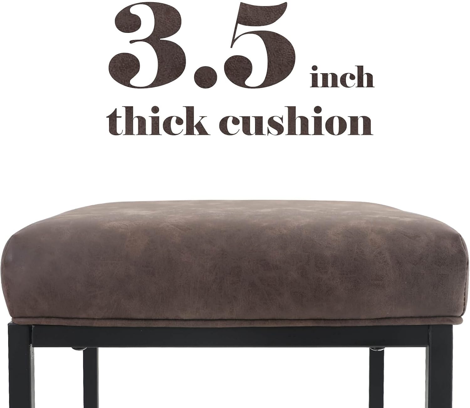 Sophia & William 30" Bar Stools Bar Height, Modern PU Leather Upholstered Stools, Backless Dining Chairs for Kitchen Island Bar Pub Bistro, 300lbs (Brown 1 Pack): Kitchen & Dining