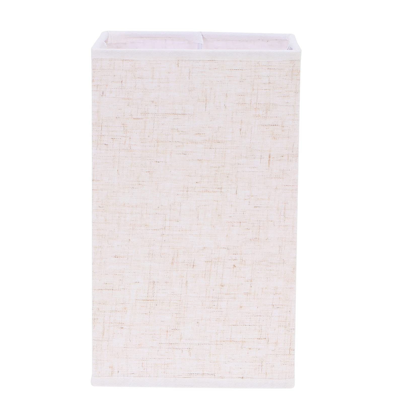 Uonlytech Rectangular Lampshade E27 Square Cloth Lamp Shade Fabric Decorative Lampshade Dust- Proof Covers for Table Light Chandeliers Wall Ceiling Lamp Decor White