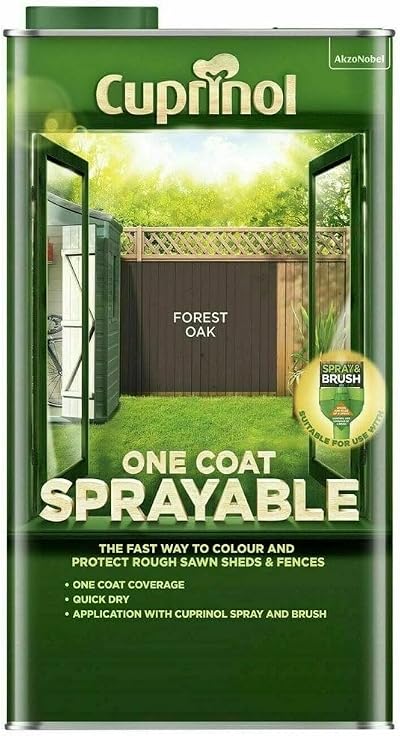Cuprinol One Coat Sprayable Fence Treatment Forest Oak 5 Litre