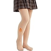 HeyUU Girls Winter Warm Fleece Lined Tights, Soft Thermal Dance Tights for Kids