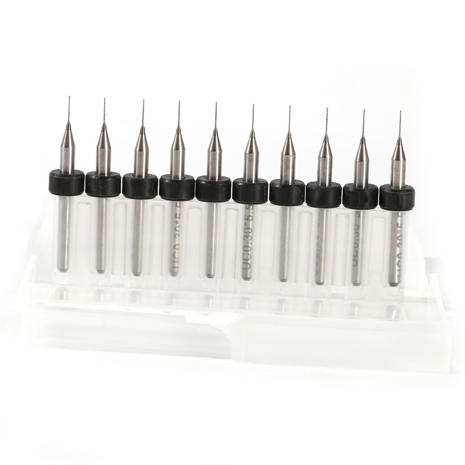 10pcs PCB Micro Drill Bits Carbide Drill Bits 0.1 mm to 1.4 mm Drilling Tool (0.3 mm)