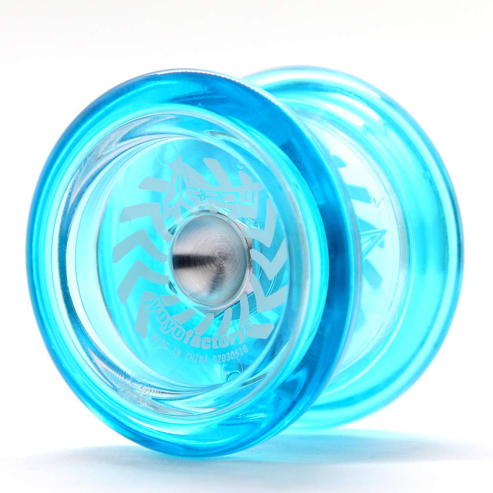 YoYo Factory Arrow Yo Yo – Trick YoYo for Kids & Adults | Beginner to Pro Yo-Yo with Swappable Responsive & Unresponsive Bearings - Blue