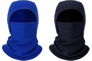 PIAOPIAONIU 2 Packs Kids Balaclava Windproof Ski Mask Winter Hat Neck Warmer for Boys Girls