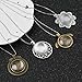 Accmor 32 Pcs 8 Styles Pendant Trays Include Round, Square, Heart, Teardrop, Wings, Flower, Chaplet, Star Circle Pendant Bezel with 32 Pcs Glass Cabochon Dome Tiles for Crafting DIY Jewelry Making