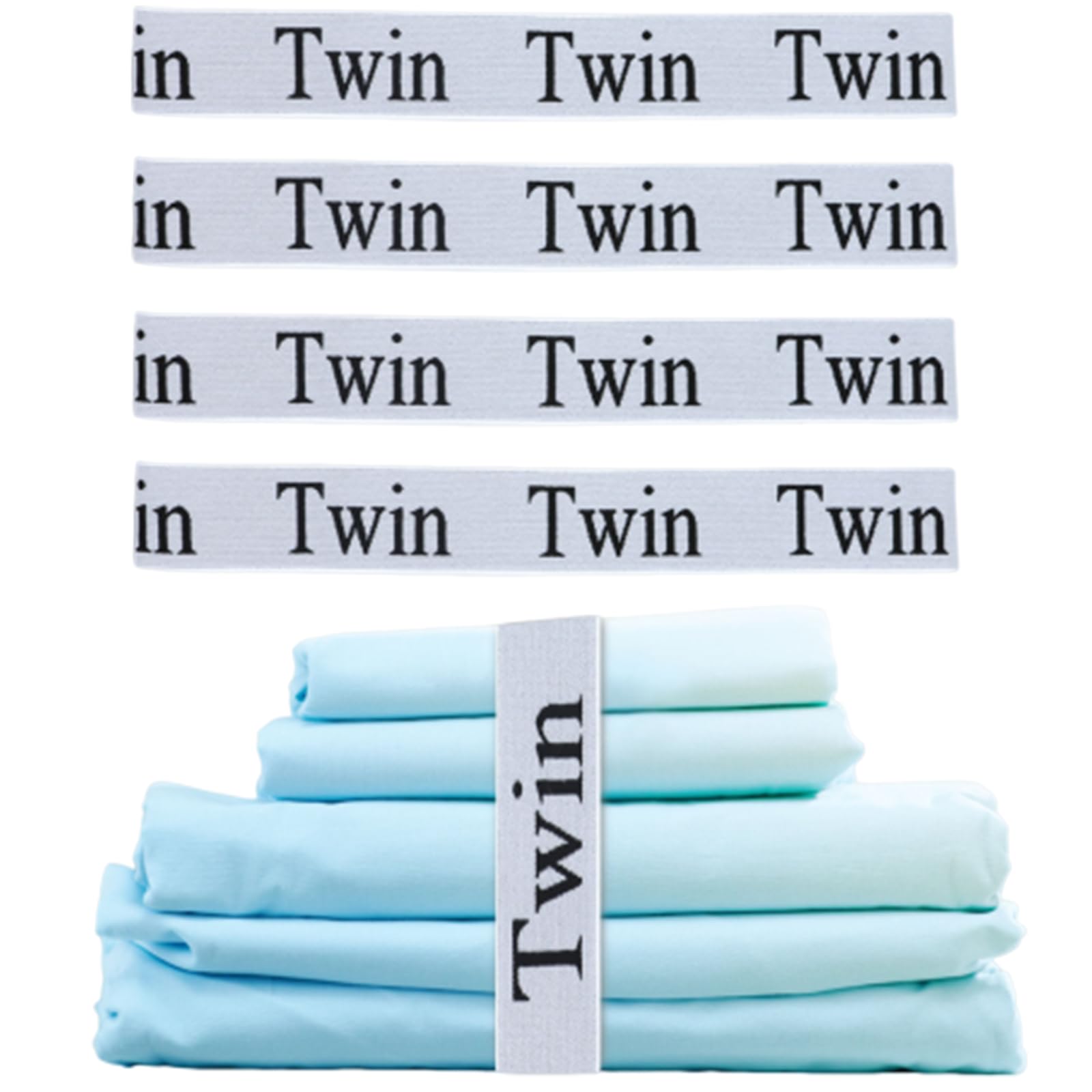 keepsweat Bed Sheet Organizer Bands,Sheet Organizer and Storage Label Bands for Twin Size Bed Sheet Elastic Bedding Sheet Keepers Straps for Pillow Case,Duvet,Quilt Brand