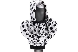 ZHSMS Gear Shift Hoodie, Universal Hoodie Car Gear Shift Cover, Funny Shifter Hoodie, 4.76 Inch Car Shifter Stick Protector Decoration(Spotted Black White)