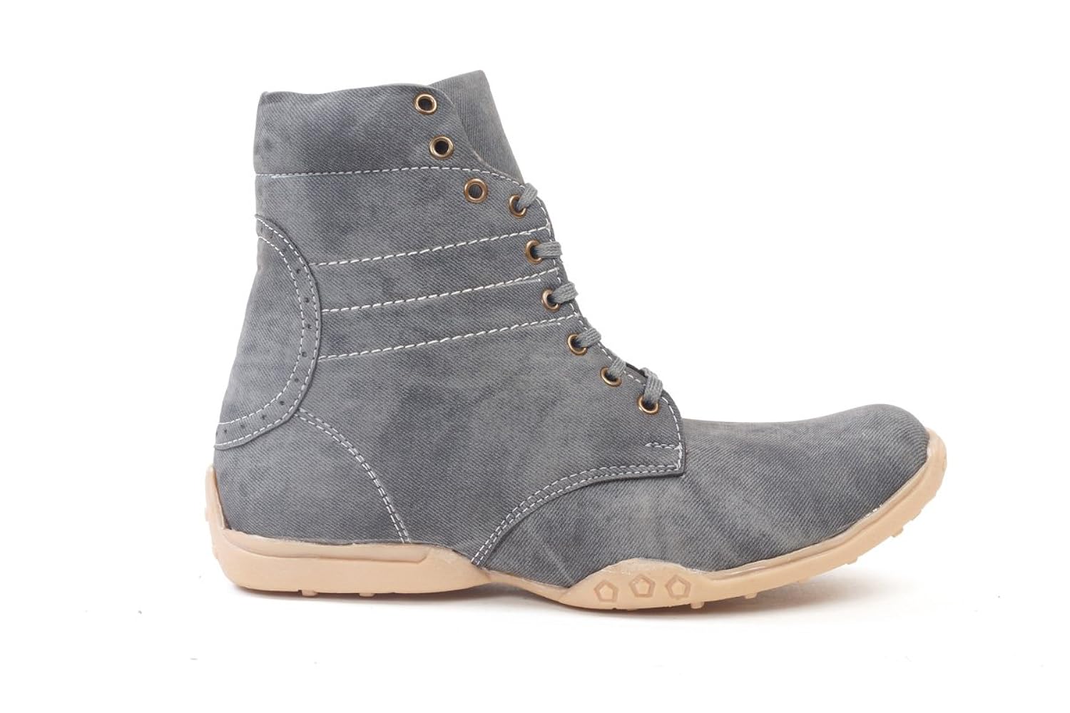 bacca bucci men grey canvas boots