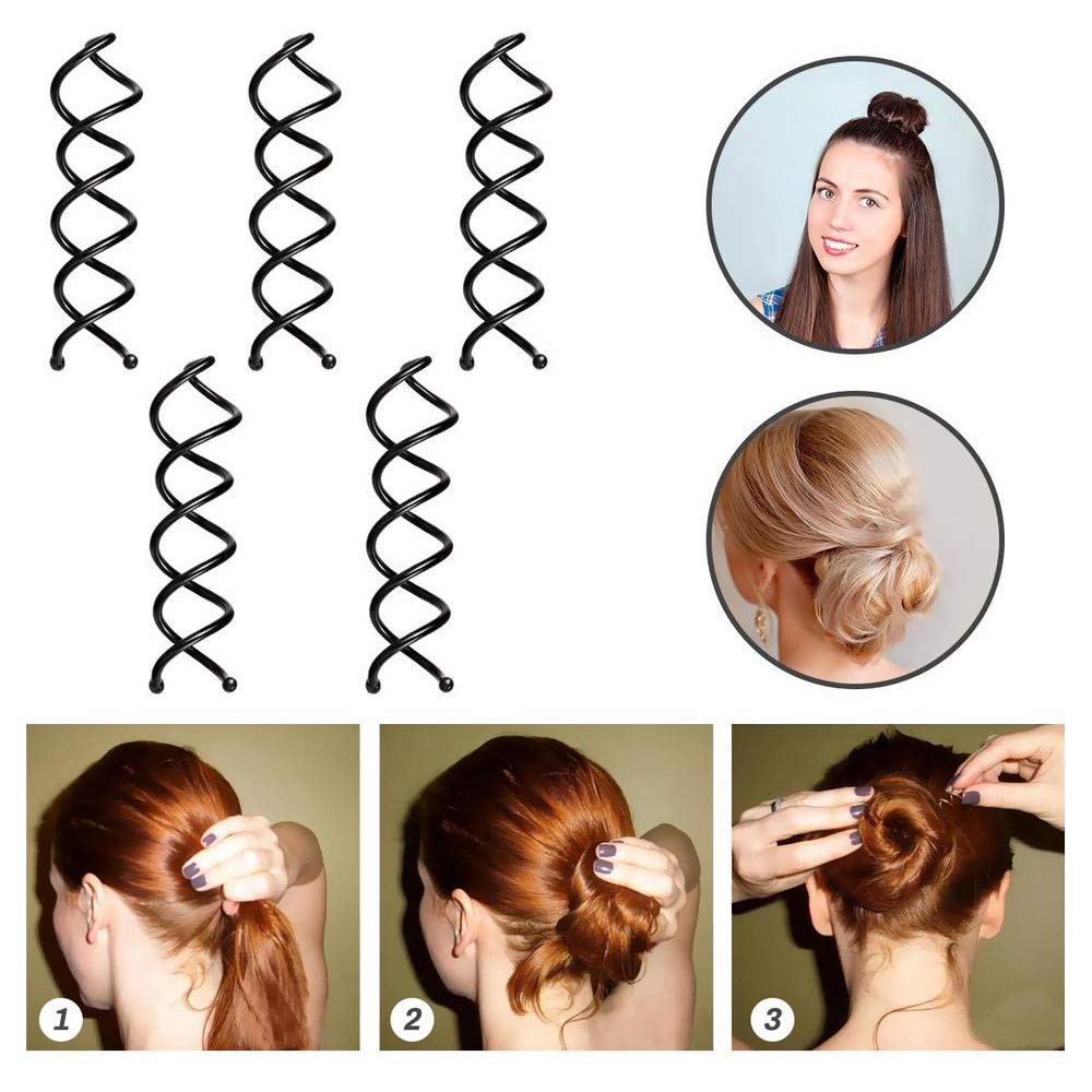 STSUNEU 40Pcs Hair Styling Set, Hair Braiding Tool Hair Design Styling Tools Kit Magic Simple Fast Spiral DIY Hair Bun & Crown Shapers Accessories for Girls: Beauty