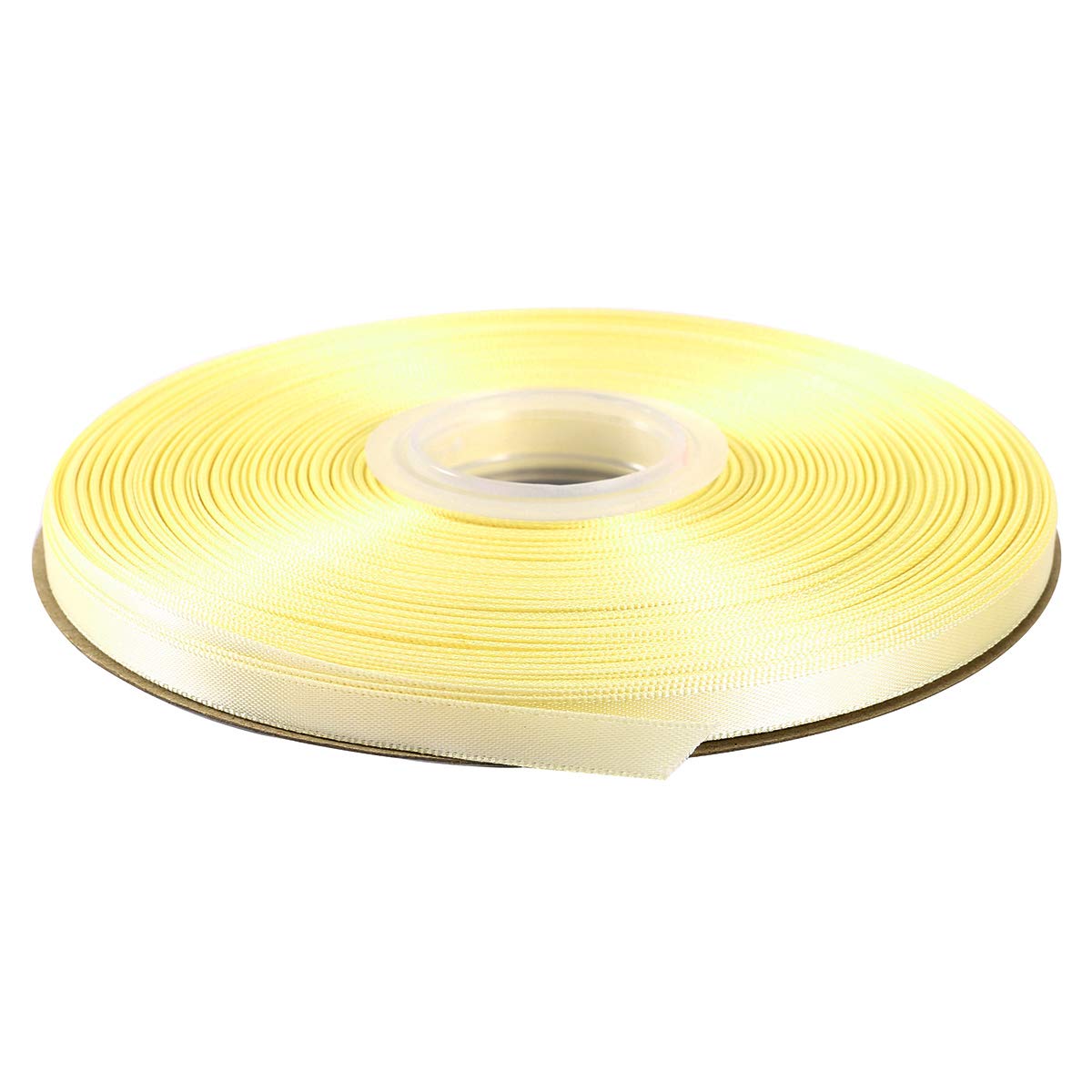 ITIsparkle 6mm Width (1/4") Double Faced Satin Ribbon 45 Meters (Full Reel) Crafts Gift Wrap Floristry - Ivory Ribbon