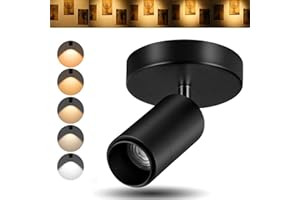 AJBVP 5CCT LED Ceiling Spotlight 12W Dimmable Spotlight ceiling light,Zoomable15°/24°/36°/45°/60°,2700K/3000K/3500K/4000K/5000K,For Living Room Spotlight Indoor Ceiling Directional ceiling light (black)