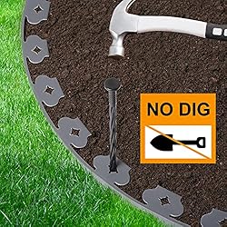 AUKAR Landscape Edging Kit 33ft Length No Dig