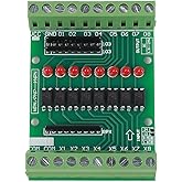Optocoupler Isolation Module,DC 12V 24V 8-Channe Optocoupler Isolation Board PNP NPN Low High Level Output Signal Converter