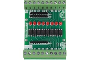 DONGKER Optocoupler Isolation Module,DC 12V 24V 8-Channe Optocoupler Isolation Board PNP NPN Low High Level Output Signal Converter