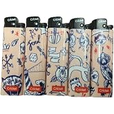 5 Tattoo Original Inks Cricket Lighters Assorted Random Colors Made in Holland - Regular Size